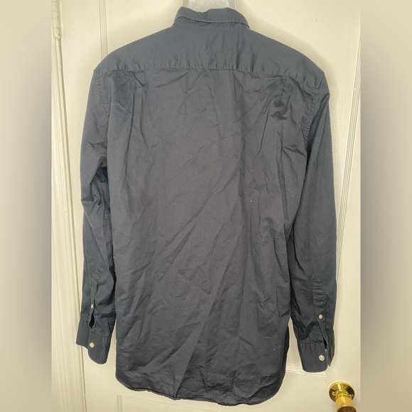 BONOBOS Large Slim Fit Men's Black Button-Down Shirt - Picture 3 of 8